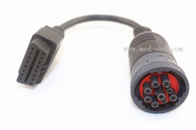 OBD2 Cable , Deutsch J1939 9Pin to OBD2 cable, 1ft/0.3m